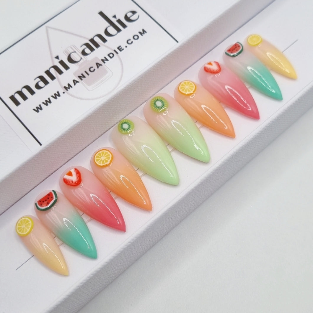 Fruit Salad Press On Extensions