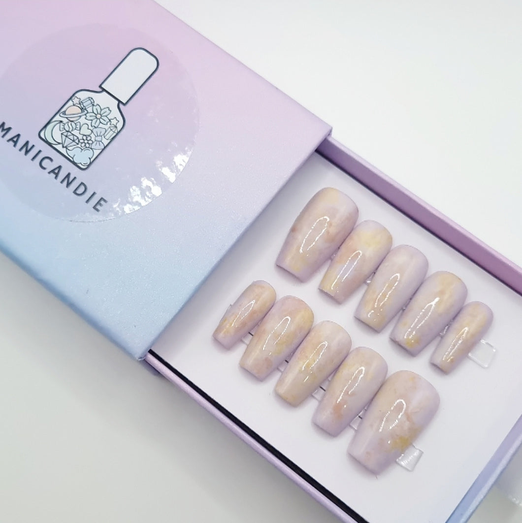 Pink Amethyst Press On Extensions