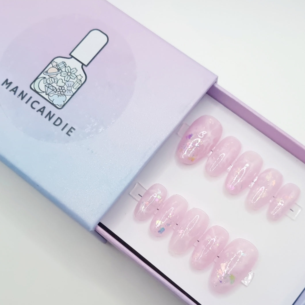 Rose Quartz Press On Extensions
